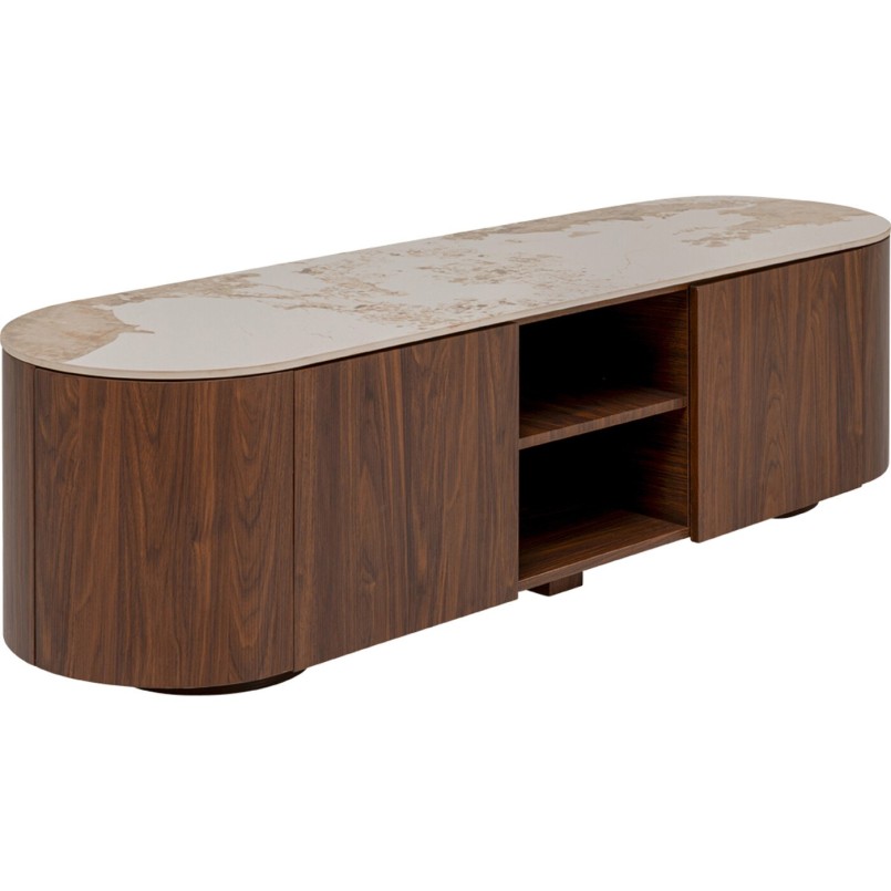 Meuble TV brun plateau en grès - Ruben - Kare Design