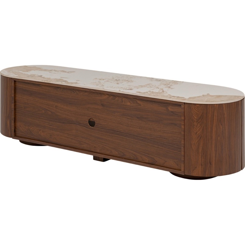 Brown TV Stand with Stoneware Top - Ruben - Kare Design