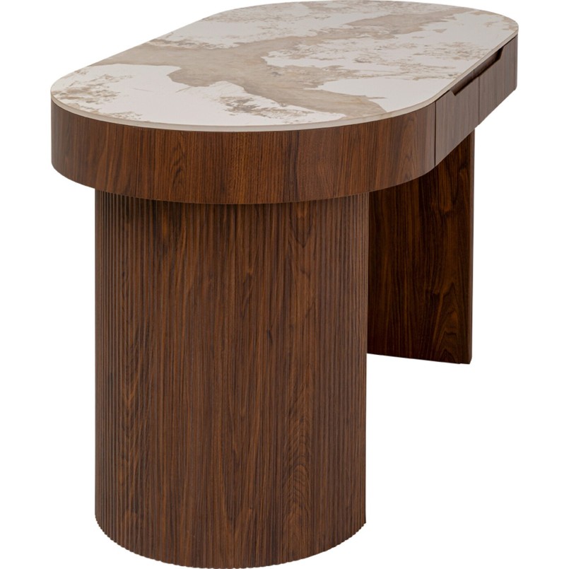 Bureau brun plateau en grès - Ruben - Kare Design