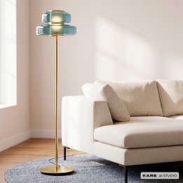 Floor Lamp Arcadia 155cm blue Kare Design
