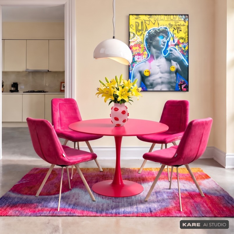 Framed Picture LED David graffiti 60x80cm Kare Design