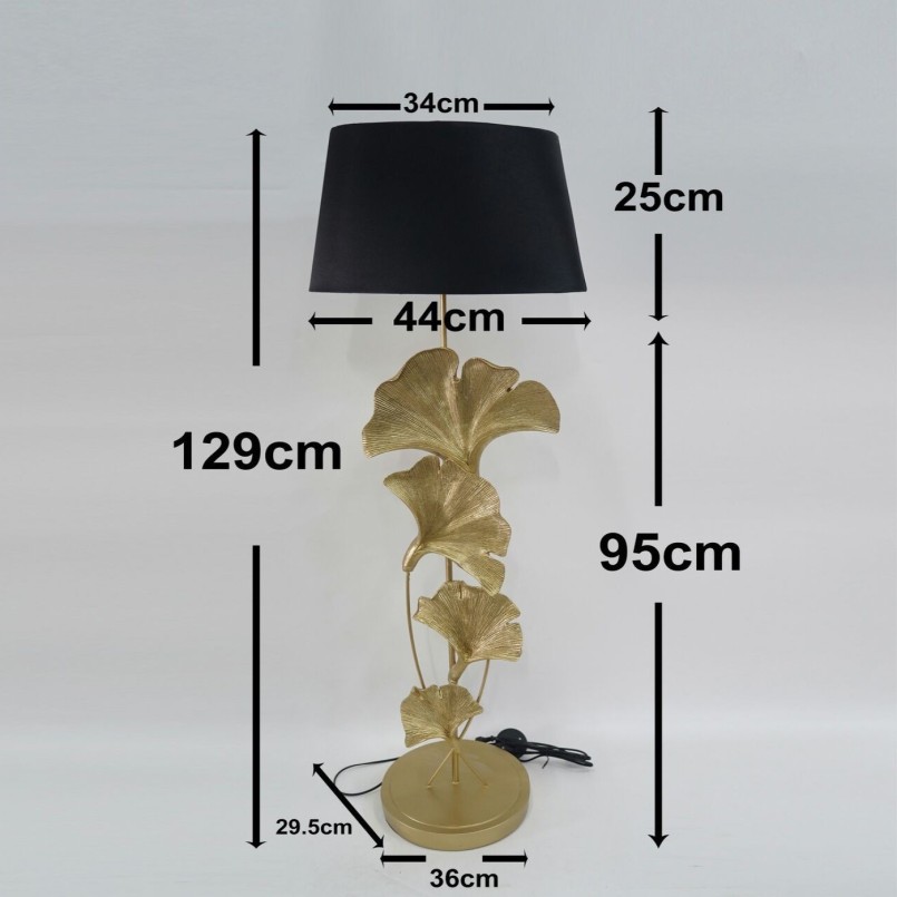 Lampadaire feuilles de ginkgo dorées - Kare Design