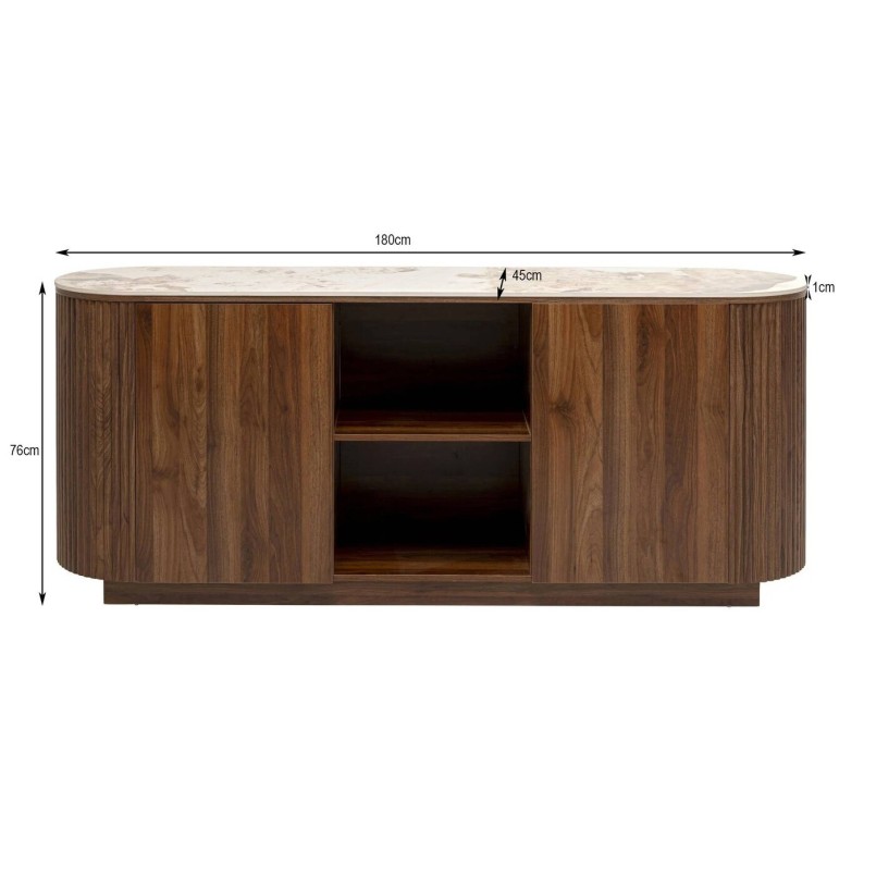 Buffet brun plateau en grès - Ruben - Kare Design