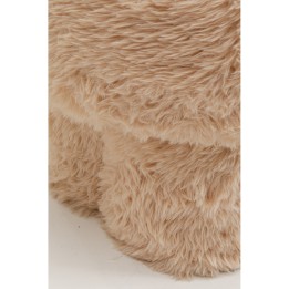 Beige Shag Stool - Softy - Kare Design