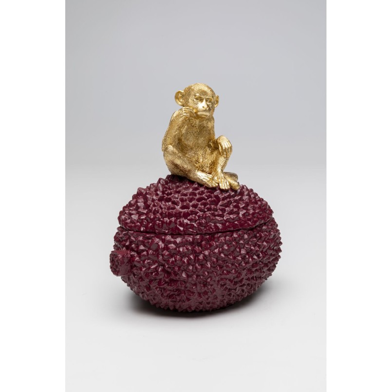 Boîte décorative Monkey rouge 30cm
