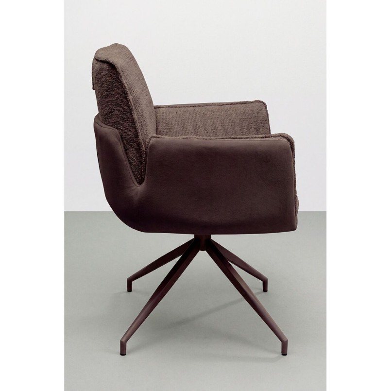 Chaise pivotante a.acc. Hilla marron