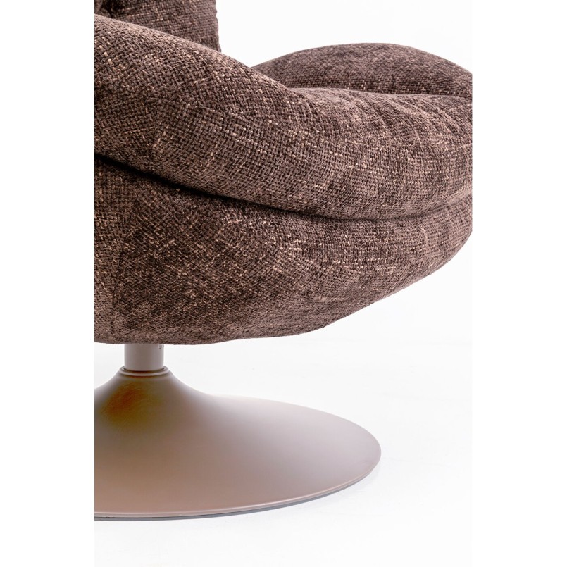 Fauteuil pivotant Cosy marron