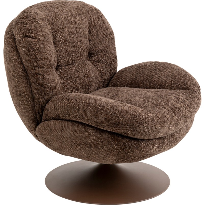 Fauteuil pivotant Cosy marron