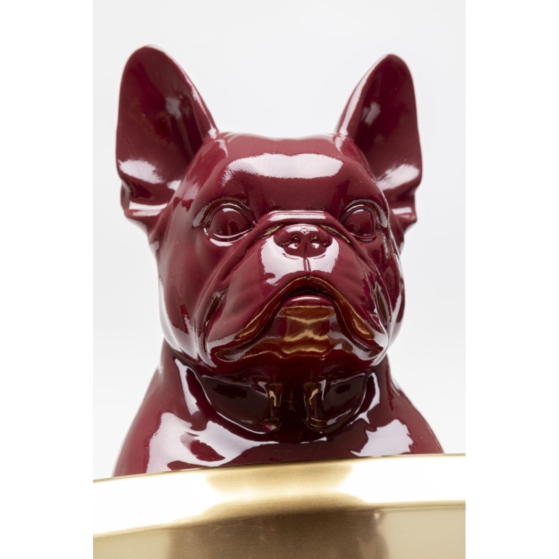 Figurine décorative Dining Dog rouge 28cm