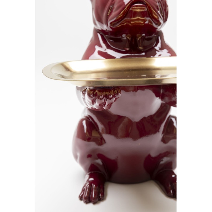 Figurine décorative Dining Dog rouge 28cm