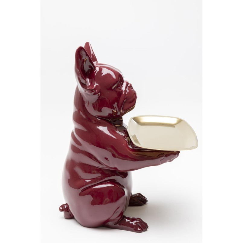 Figurine décorative Dining Dog rouge 28cm