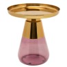 Table d'appoint en verre violet et acier doré - Bottiglia - Kare Design