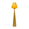 Orange Glass and Gold-Toned Steel Floor Lamp - Genie - Kare Design