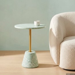 Table d'appoint terrazzo verte - Amore - Kare Design