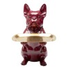 Déco bouledogue majordome violet plateau doré - Kare Design