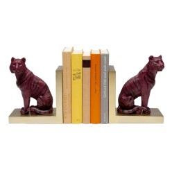 Serre-livres dorés tigres violets - Kare Design