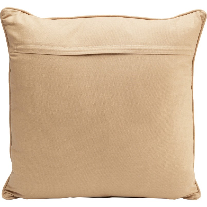 Coussin beige motifs géométriques jaunes - Meander - Kare Design