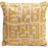 Beige cushion with yellow geometric patterns - Meander - Kare Design