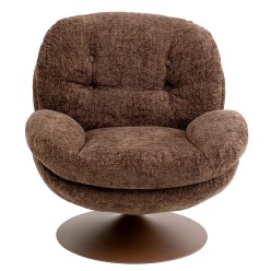 Brown Swivel Armchair - Cosy - Kare Design