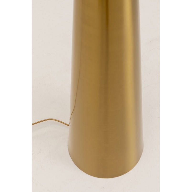 Orange Glass and Gold-Toned Steel Floor Lamp - Genie - Kare Design