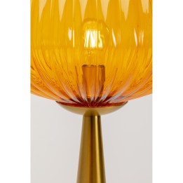 Orange Glass and Gold-Toned Steel Floor Lamp - Genie - Kare Design