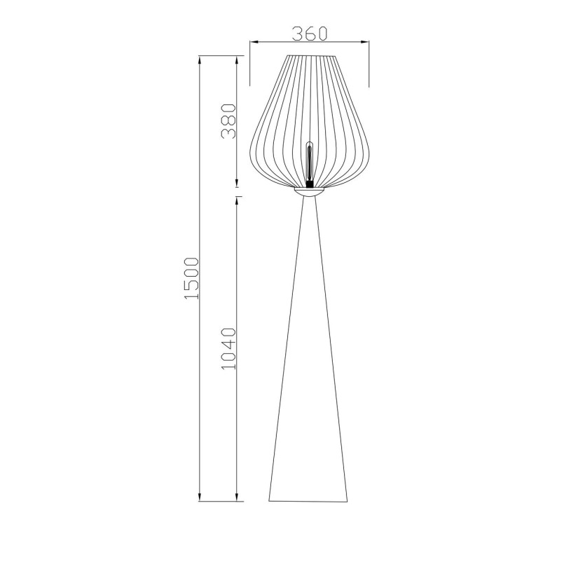 Lampadaire en verre orange et acier doré - Genie - Kare Design