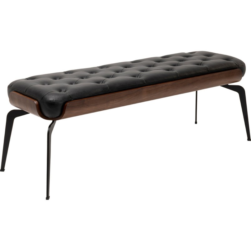 Banc en simili cuir noir - Bill - Kare Design