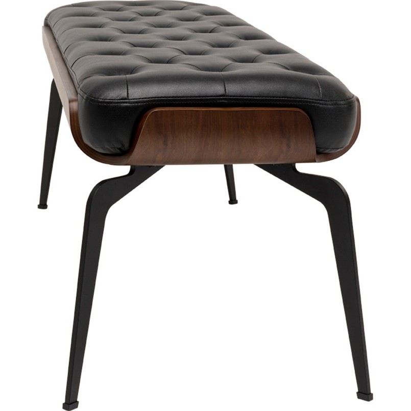 Banc en simili cuir noir - Bill - Kare Design