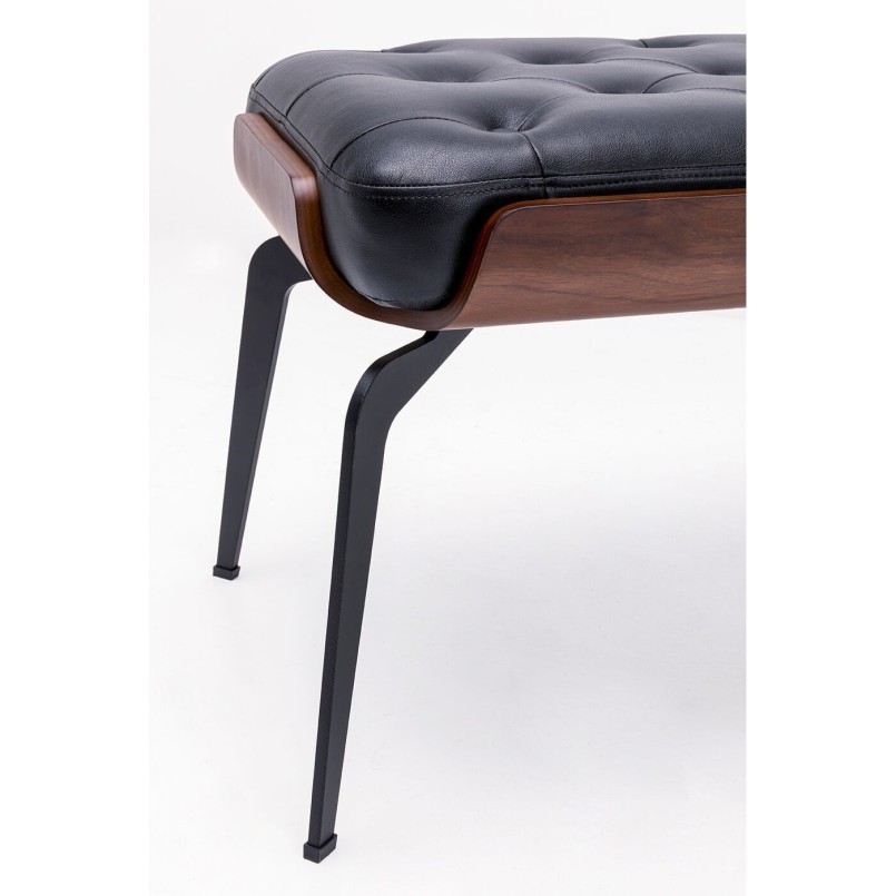 Black Faux Leather Bench - Bill - Kare Design