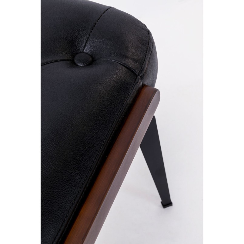 Banc en simili cuir noir - Bill - Kare Design