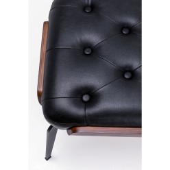 Black Faux Leather Bench - Bill - Kare Design