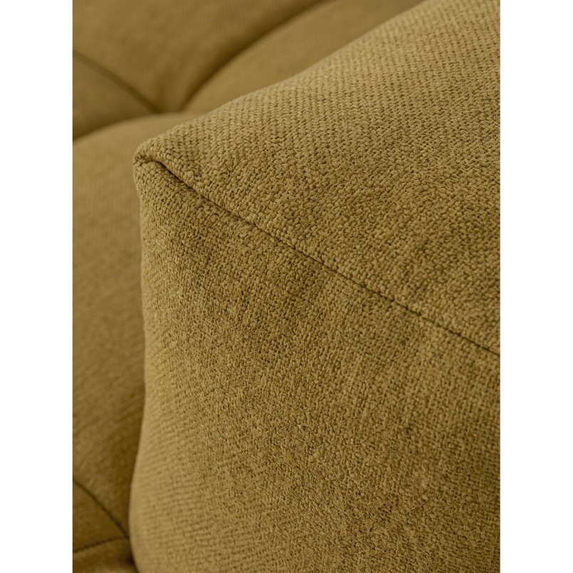 Canapé d'angle gauche en velours ocre - Salamanca - Kare Design