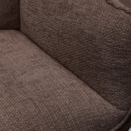 Chaise avec accoudoirs pivotante marron - Hilla - Kare Design