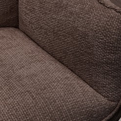 Brown Swivel Chair with Armrests - Hilla - Kare Design