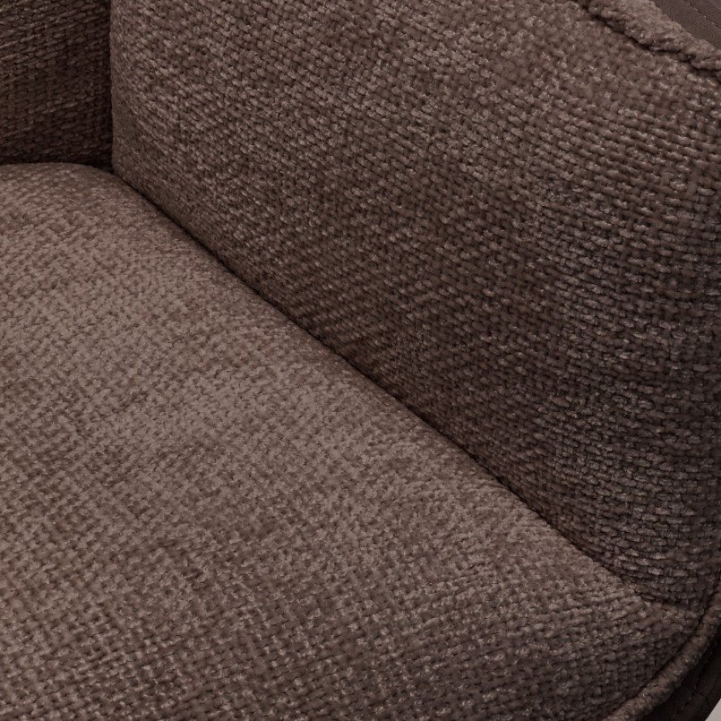 Chaise avec accoudoirs pivotante marron - Hilla - Kare Design