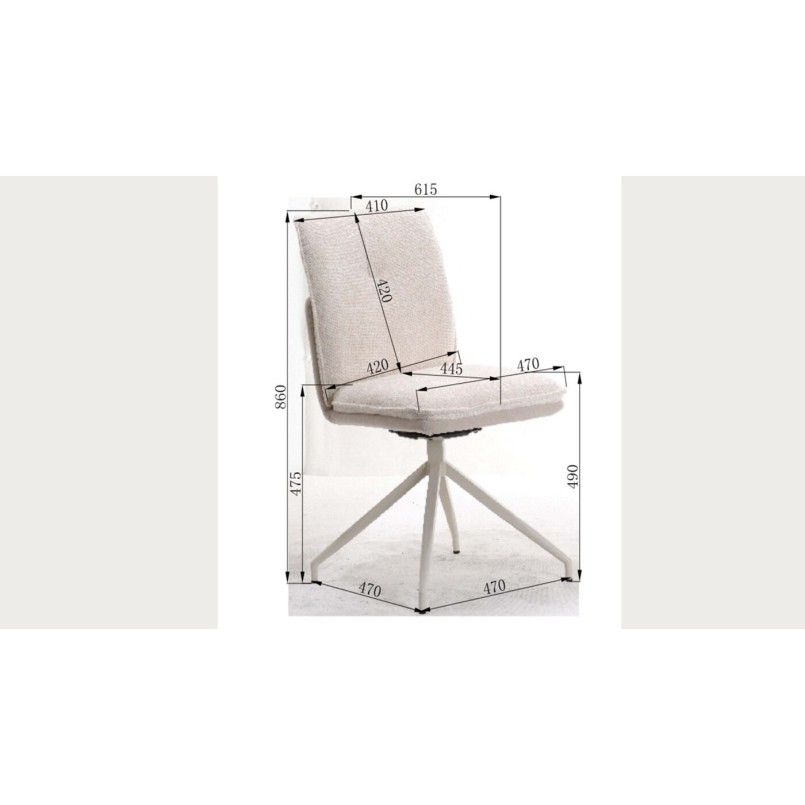 Chaise pivotante marron - Hilla - Kare Design