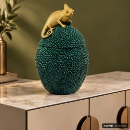 Boîte verte caméléon doré - Kare Design