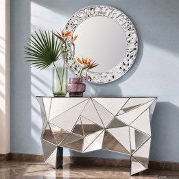 Miroir rond en acier chromé - Carino - Kare Design