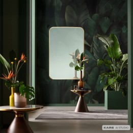 Miroir rectangle en laiton - Simply - Kare Design