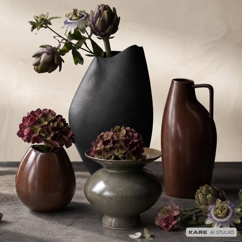 Contemporary Brown Vase - Milo - Kare Design