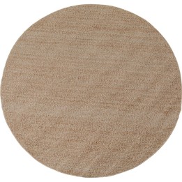 Tapis rond en polyester crème - Boucara - Kare Design