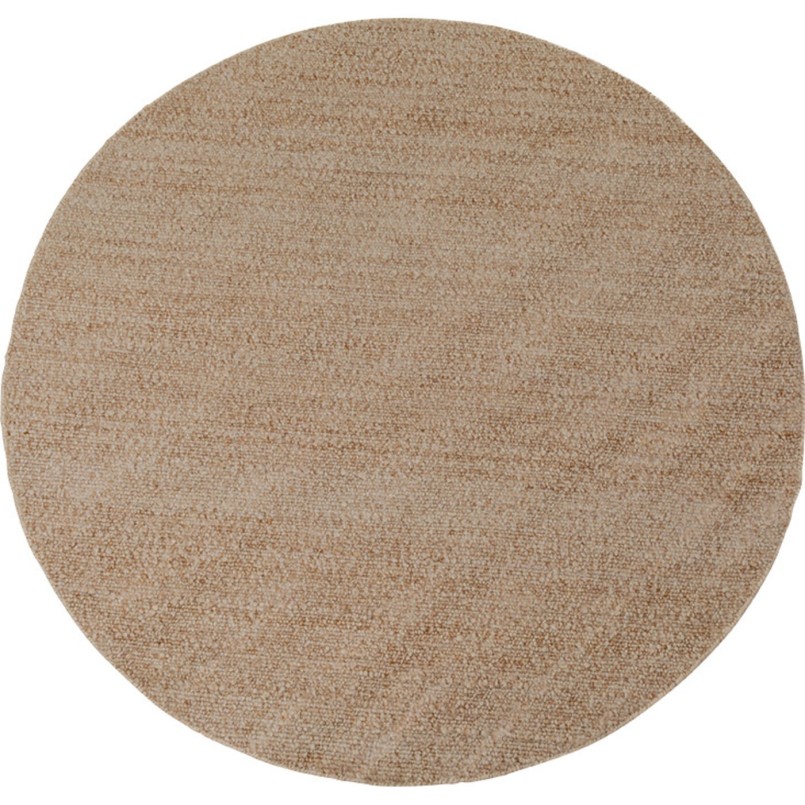 Tapis rond en polyester crème - Boucara - Kare Design