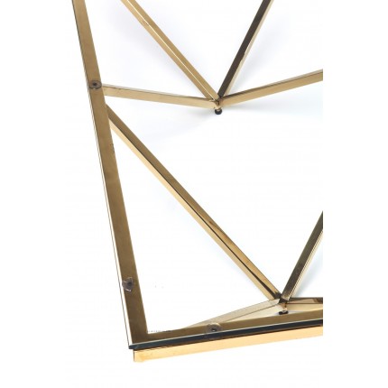Table basse Network dorée 105x105cm Kare Design