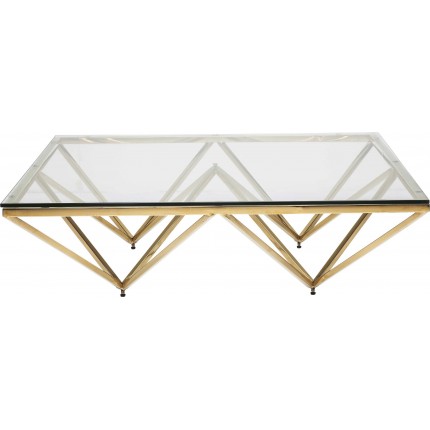 Table basse Network dorée 105x105cm Kare Design