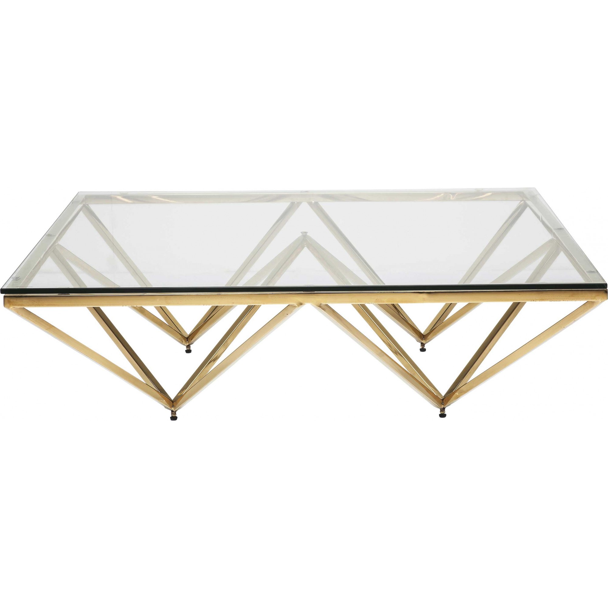 Table basse Network dorée 105x105cm Kare Design