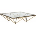 Table basse Network dorée 105x105 cm Kare Design