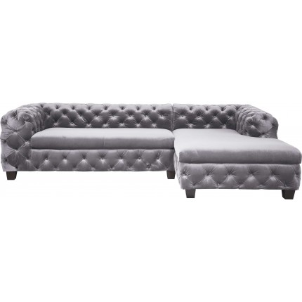 Canapé d'angle Desire velours gris Kare Design
