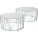 Tables basses Wire blanche 2/set Kare Design