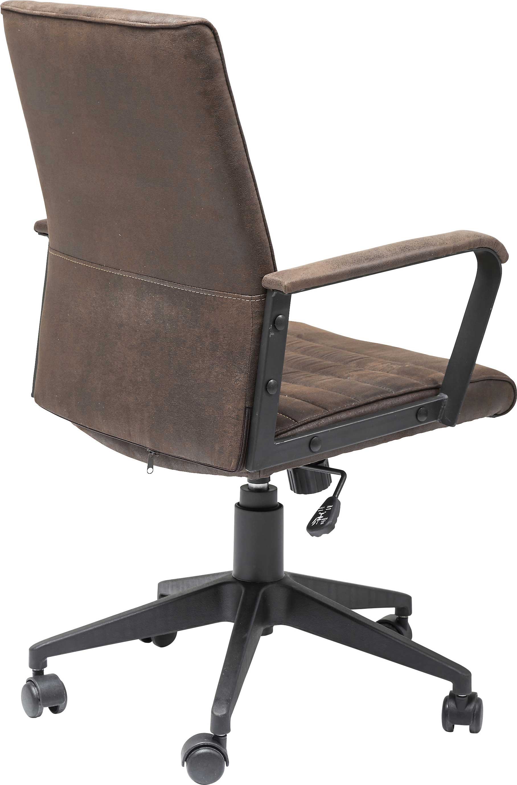 Chaise de bureau Labora marron foncé Kare Design