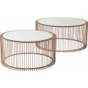 Tables basses Wire cuivre 2/set Kare Design